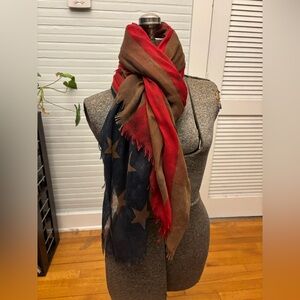 Free People Scarf America American flag star spangled